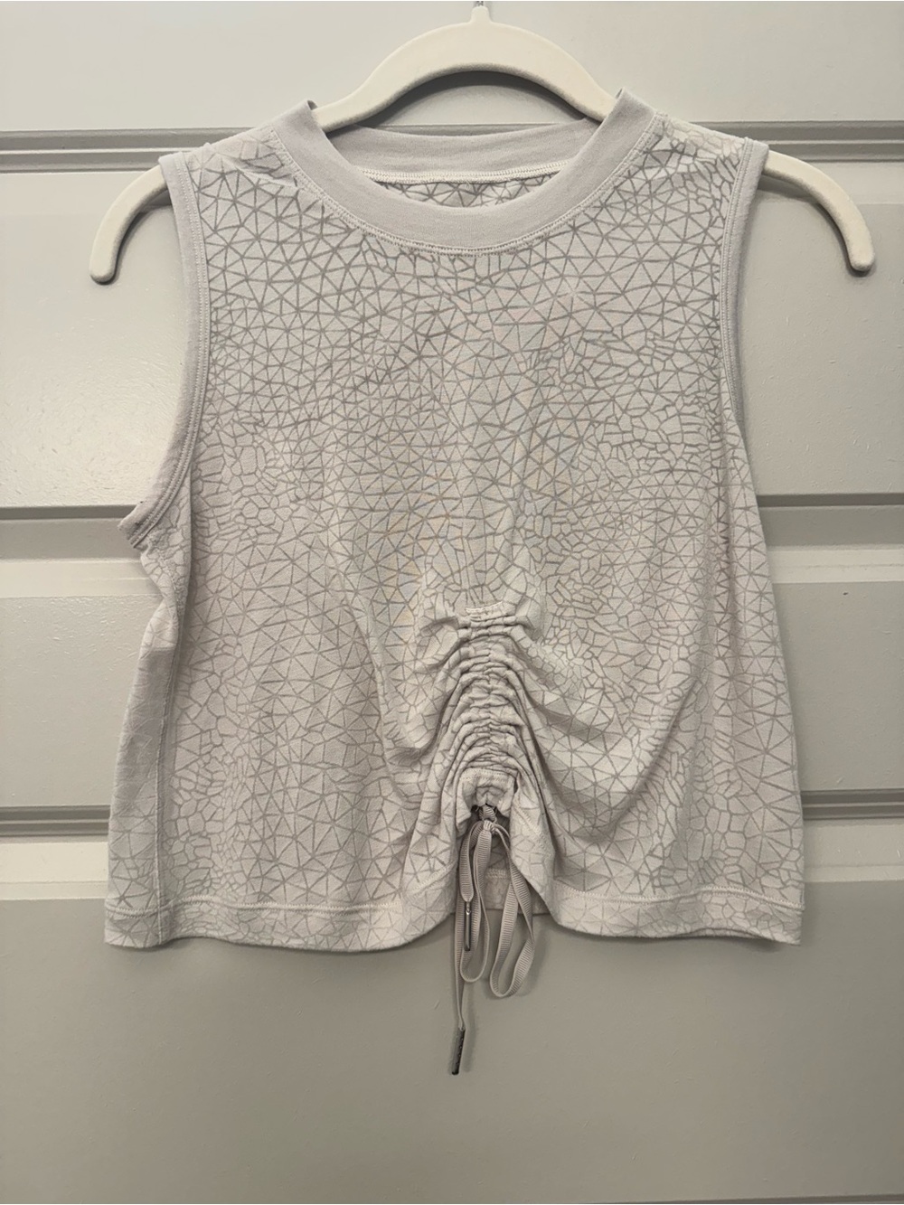Lululemon Athletica Off-White Ruched Front Tank